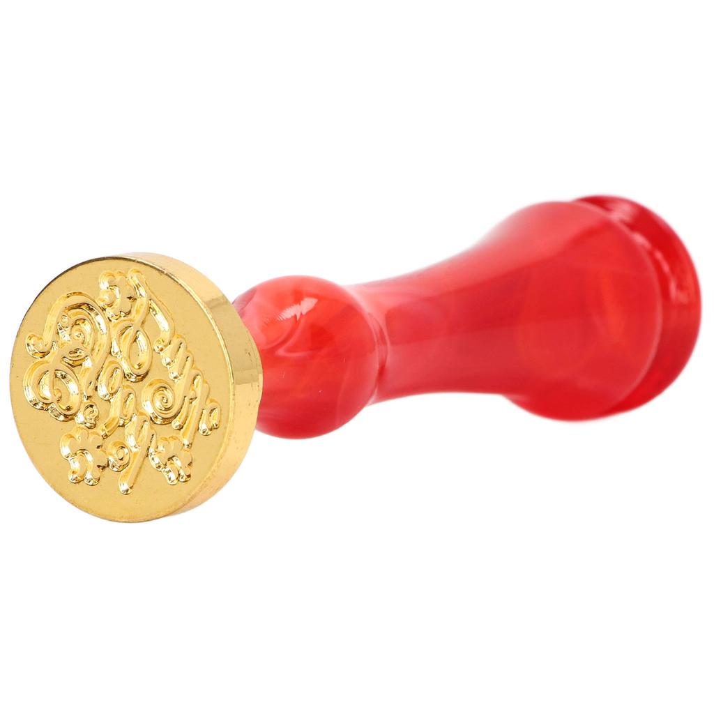 Wax Stamp Kit Delicate Pattern Detachable 4 Vintage Stamp Heads Wax Stamp Kit with Resin Handle for Invitation