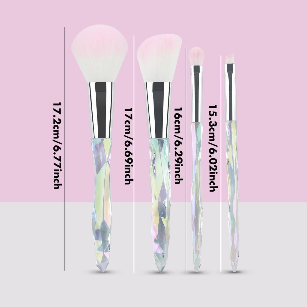 4pcs Makeup Brush Set,Foundation Brush,Blush Brush,Concealer Brush,Eyeshadow Brush With Box, Professional Cosmetic Brushes