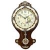 Antique European Style Solid Wood Silent Quartz Wall Clock for Living Room or Bedroom