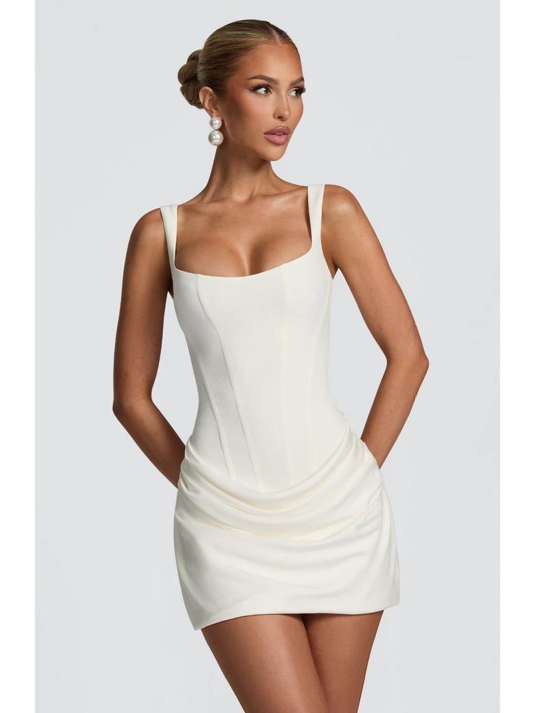 2026 Frühling/Sommer Damen Elegantes Faltenkleid mit Taillenbetonung