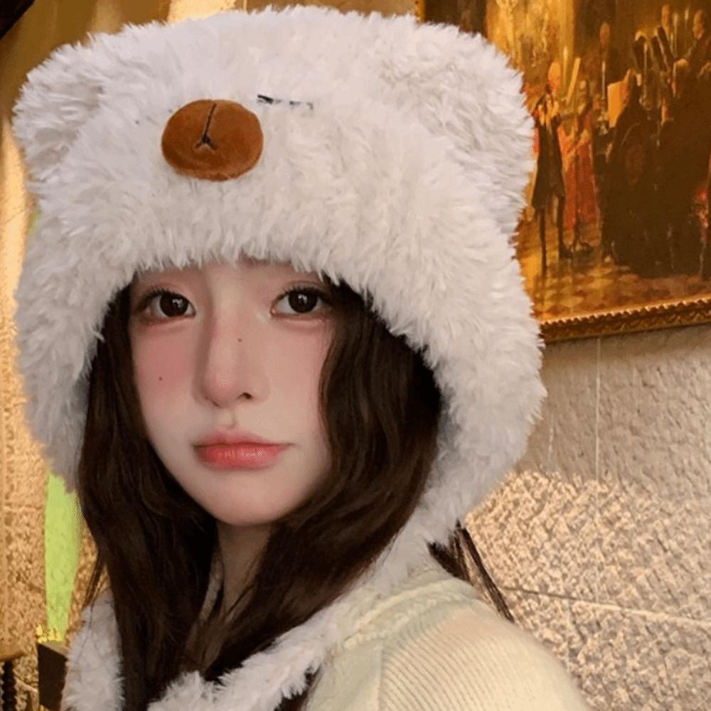 Kawaii Tierohren Mütze Elastische Warme Kappe Lässige Wollmütze Mädchen