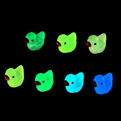 10 Peças Fofas Adoráveis Aparência Resina Pato Enfeites Luminosos Pequenas Estátuas Miniatura Animais Figuras Suprimentos Domésticos