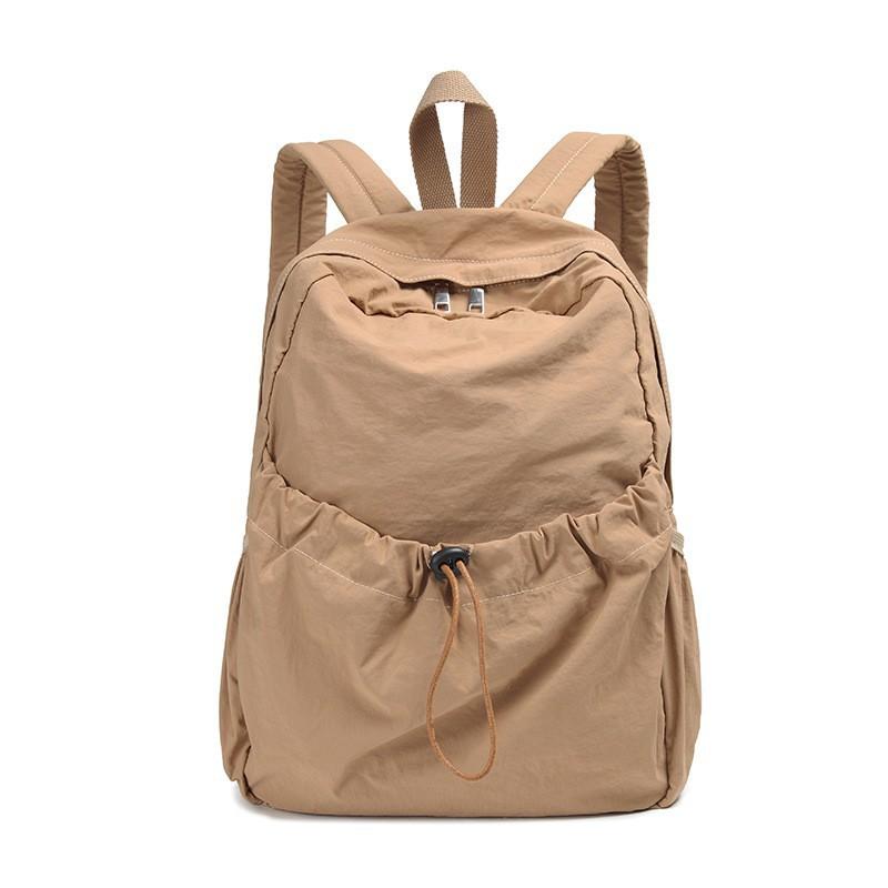 

Korean Solid Color Nylon Cloth Backpack Large-capacity Casual Simple College Students Men Women Same All-match Lightweight 28x12x24