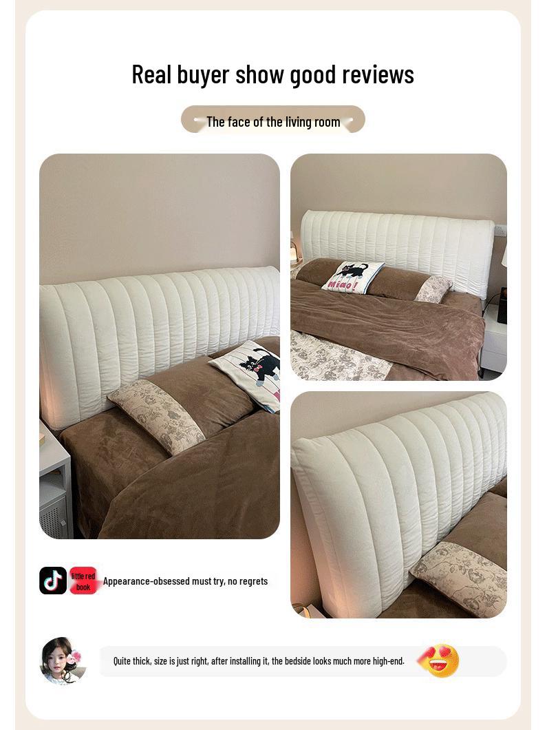 

Мягкий стеганый чехол на изголовье кровати - Полный обхват, Плотный, Пыленепроницаемый, Защита от царапин кошек 120cm