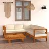 Day and Night - Day and Night Garden Furniture 6 Pcs Cushions White Cream Acacia Wood