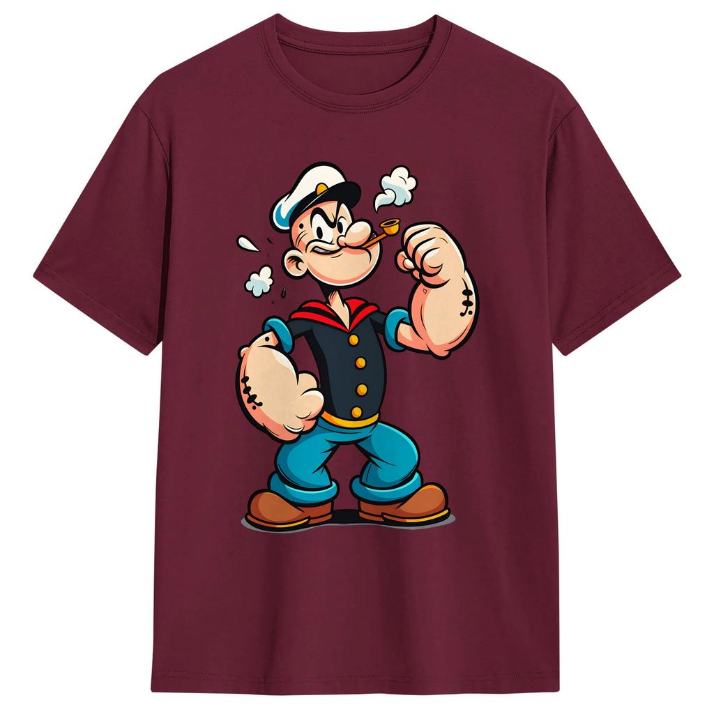 Tricou Popeyed the Sailorman Plajă Tricouri din Bumbac Pentru Bărbat Tricou cu Logo Personalizat Mânecă Scurtă Tricouri Vintage