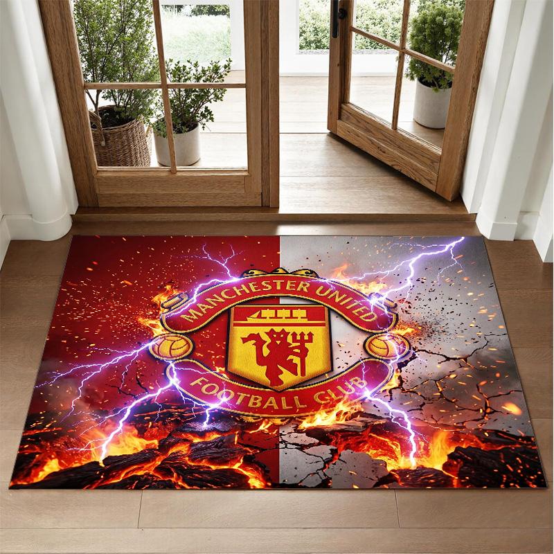 Manchester United Design Kristall Samt Teppich Weiche Dekorative Matte für Schlafzimmer Eingang