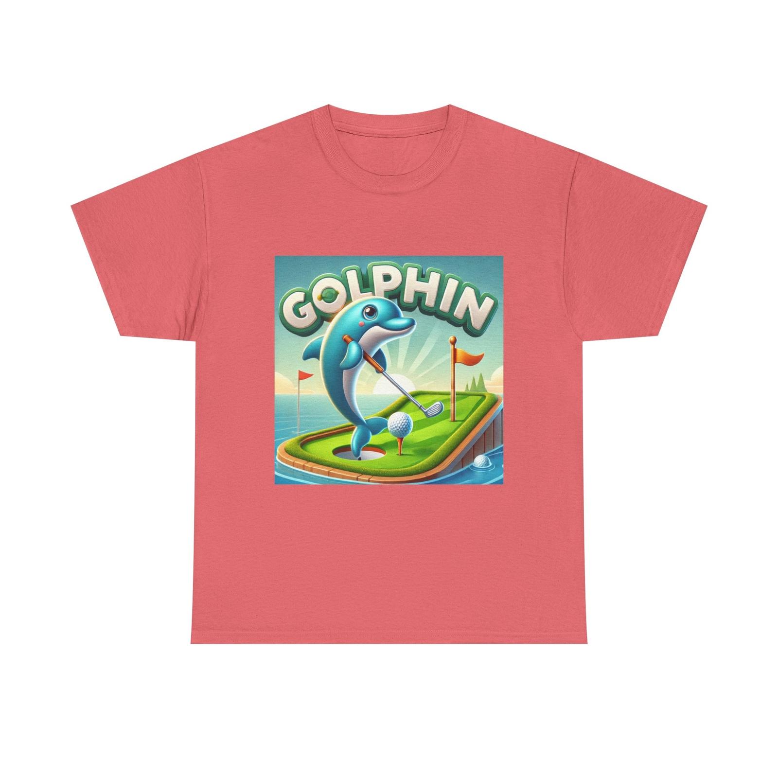 Golphin T-Shirt Funny Dolphin Golfing Shirt Hilarious Pun Tee Golfers & Dolphins S