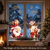 2 Sheets Santa Claus Static Window Stickers Elk Cat Glass Electrostatic Film  Glass Window