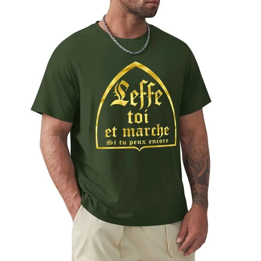 T-Shirt Leffe Du und Geh Humorvoll Ideales Geschenk T-Shirt Harajuku Kurzarm T-Shirt Baumwolle Grafik T-Shirt Oberteile