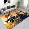 Spy Agent Suit Style Printed Area Rug, Non-Slip Living Room Floor Mat Home Decor