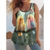 Summer Women's Sleeveless Colorful Cute Print Vest Comfortable Soft Loose Fashionable Versatile Vest