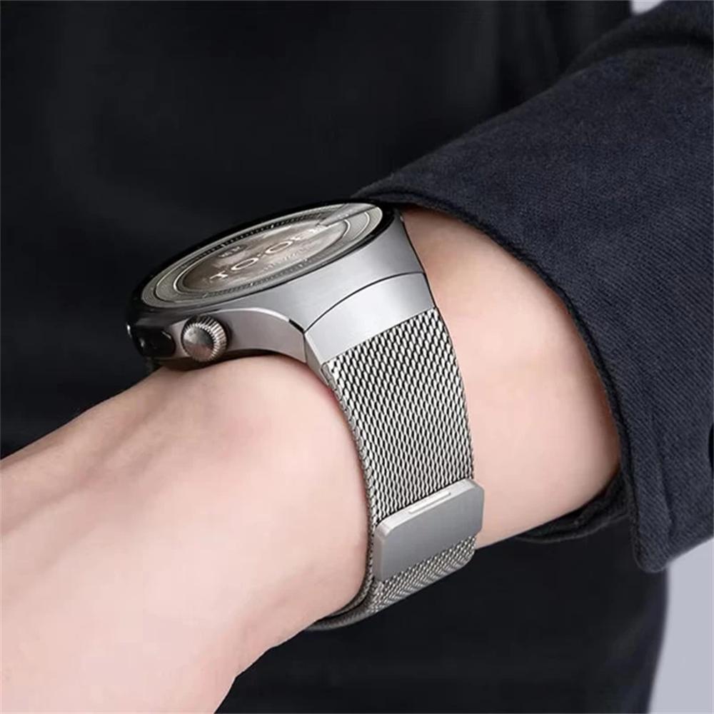 Pasek bez szczelin dla Huawei Watch 5 46 mm Metalowy magnetyczny Luksusowy stal nierdzewna Bransoleta pasek correa Huawei Watch5 46 mm pasek