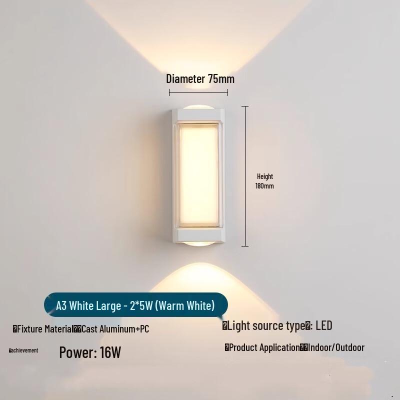 UOSU Outdoor Rechargeable Half-Round LED Wall Lamp