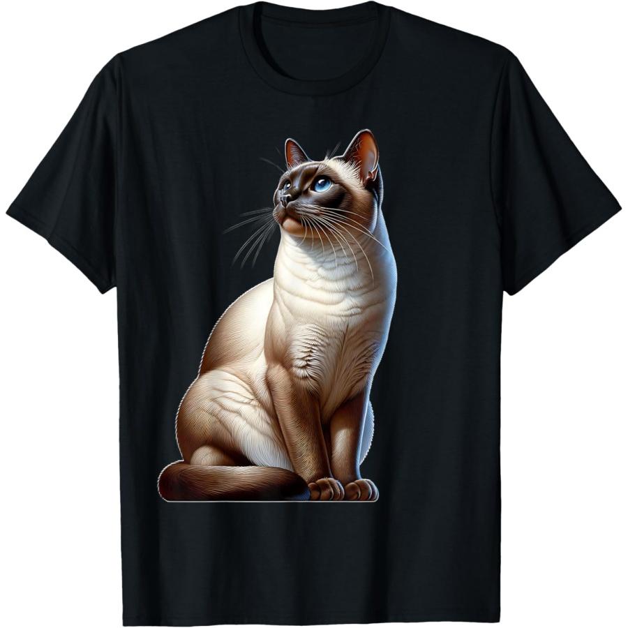 

Дизайн сиамской кошки Футболка с сиамской кошкой XXXXXL чёрный