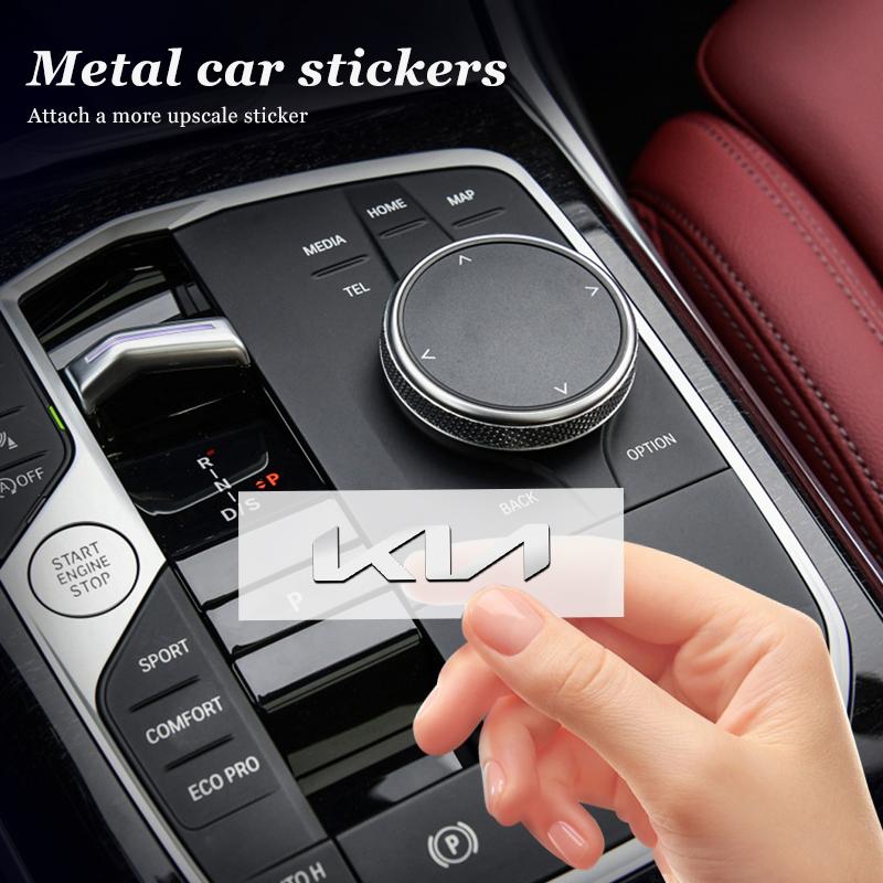 CKWQ4 Car Sticker Emblem Badge Metal Sticker Decal Car Accessories For KIA Cerato Soul Venga Forte Spectra Sedona Niro Cadenza