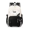 School Bags for Middle High School Girls Simple Large Capacity Travel Backpack Black White Lightweight College Student Backpack