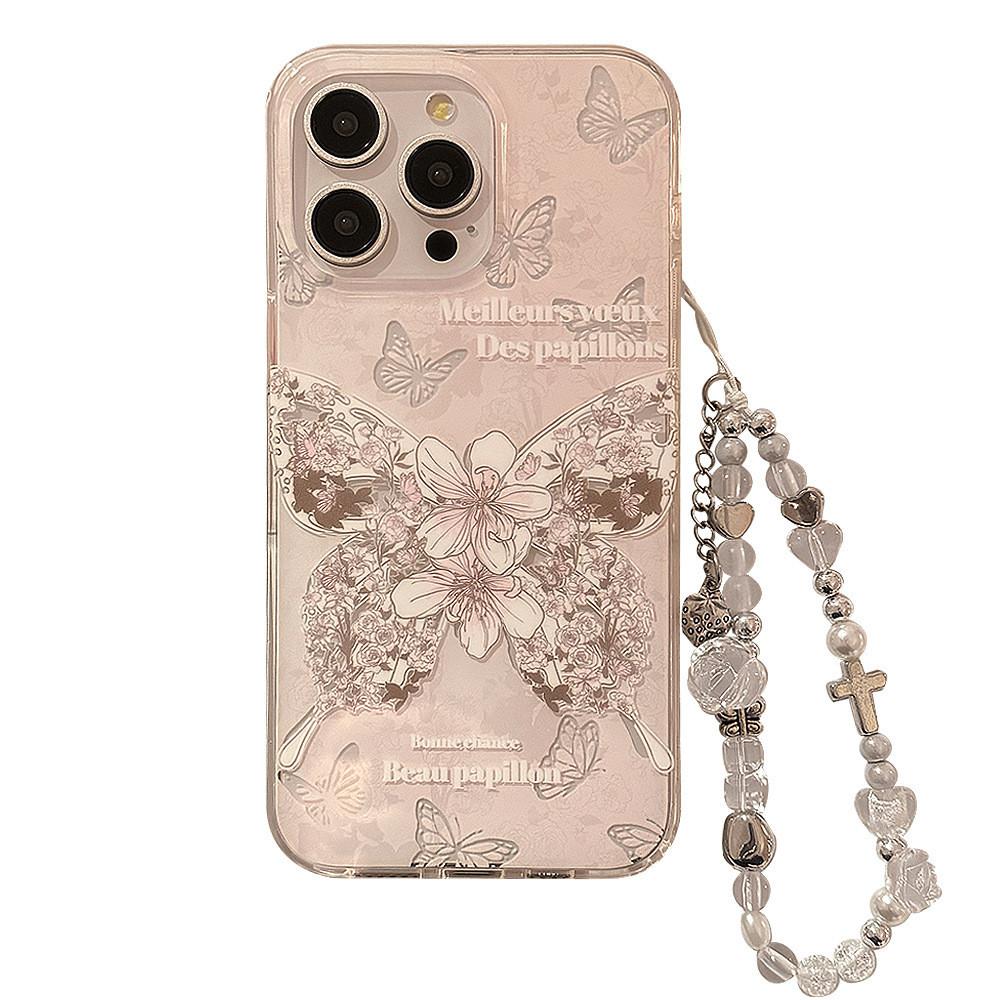 

Чехол для телефона Sweet Dream Butterfly iPhone15 14, ремешок, совместимый с iPhone13 12 12/12pro