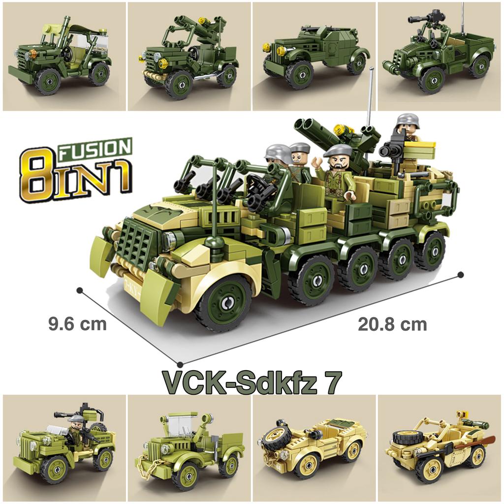 Military Tanks Stuart SdKfz251 PanzerVI Sherman US Army Quan Guan WW2 Soldier Figure Model Building Block Brick Kid Children Toy