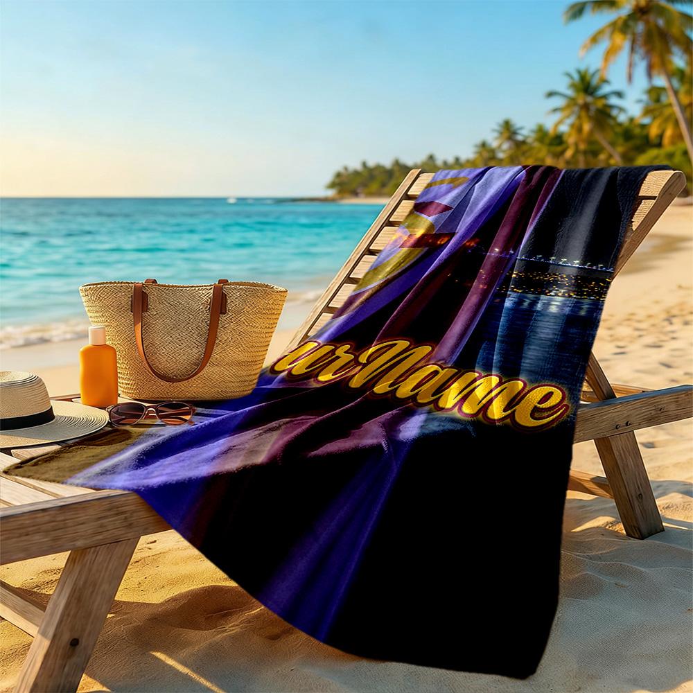 Galatasaray Customize Your Name Beach Towel Super Soft Microfiber Quickdry Fabric Suitable For Sports Travel Swimming Yoga Bathroom Beach And Pool