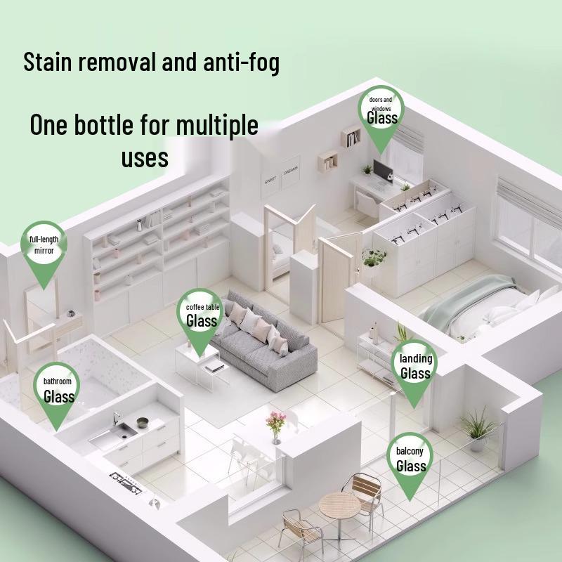 Household Glass Cleaner: Effective Window & Mirror Stain Remover
