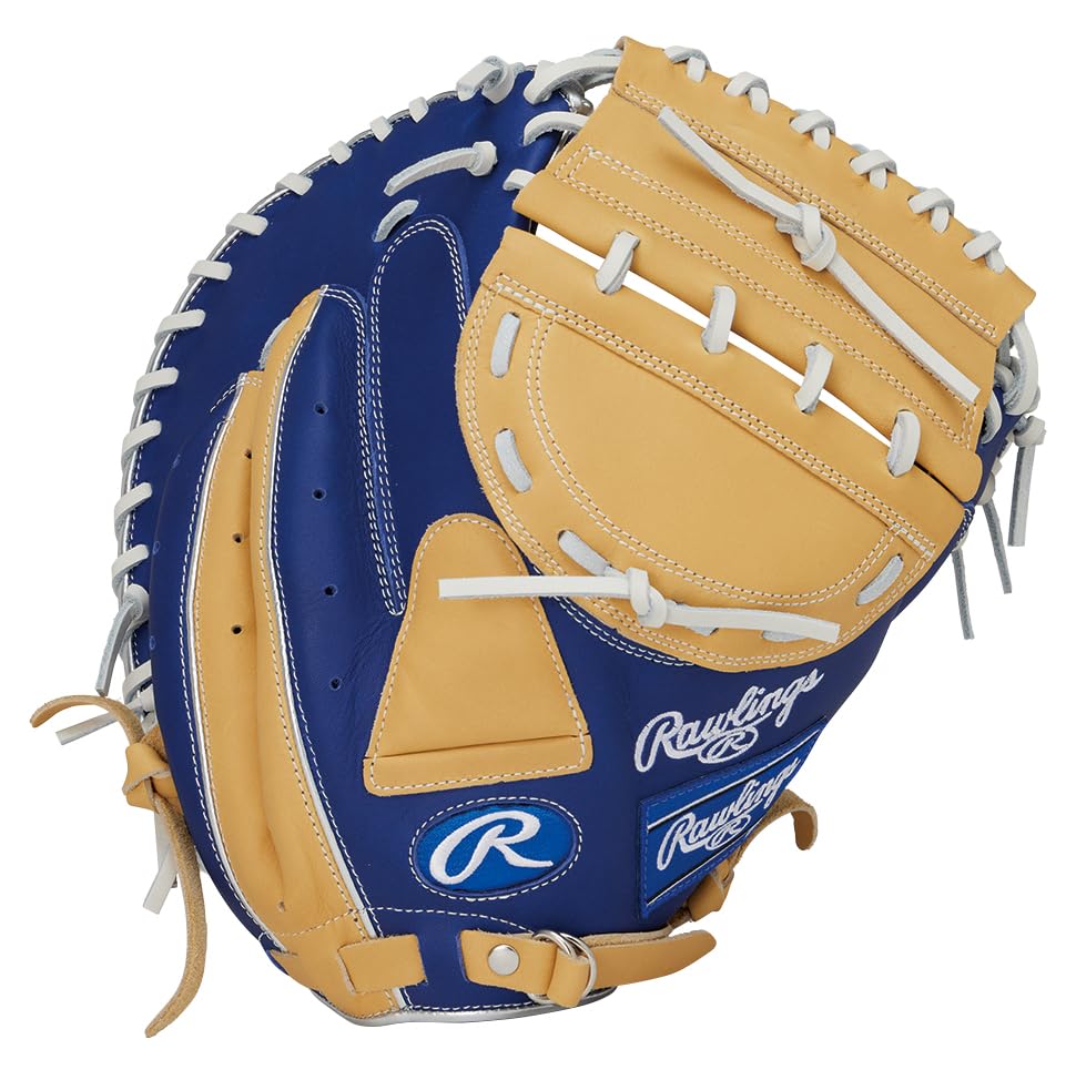 

Rawlings HYPER TECH COLORS Baseball Glove for 34 for Throwers Men s (GS5FHTC23F) Catcher, Indigo/Camel, inches, Right-Handed