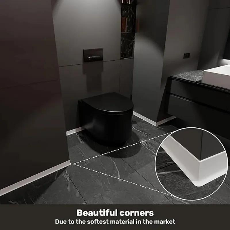 1PC 1/2/3/5/6M Flexible Baseboard Molding Trim Self-Adhesive Vinyl Wall Base Peel and Stick Cove Base Rubber Wall Base