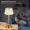 Cordless Table Lamp Small Night Light 3 Light Colors Simple Reading Light with Pleated Lampshade for Restaurant Bar Coffee Shop