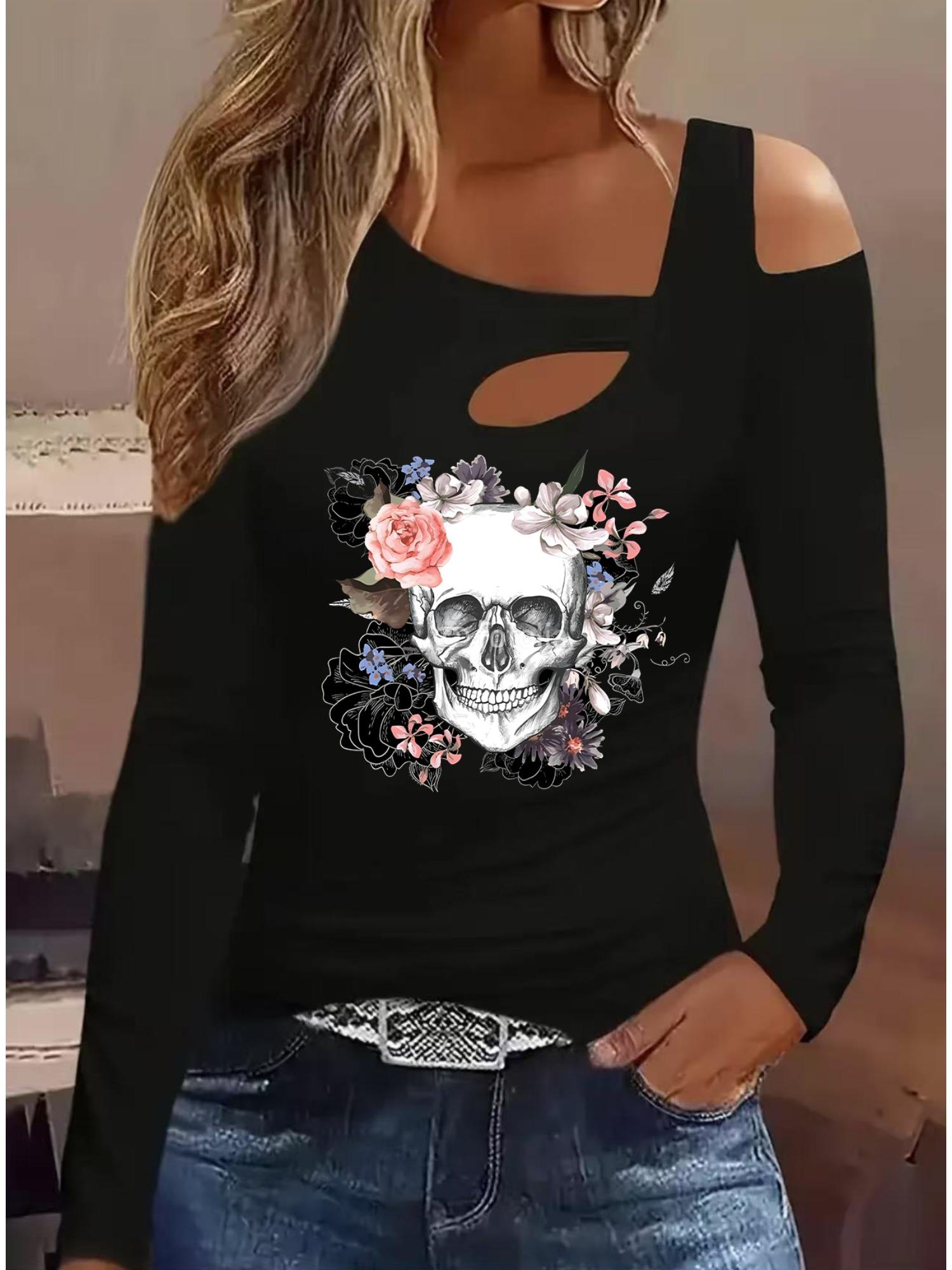 

Модные блузки с живописным принтом, футболки с длинным рукавом, повседневные топы-юбки XXL