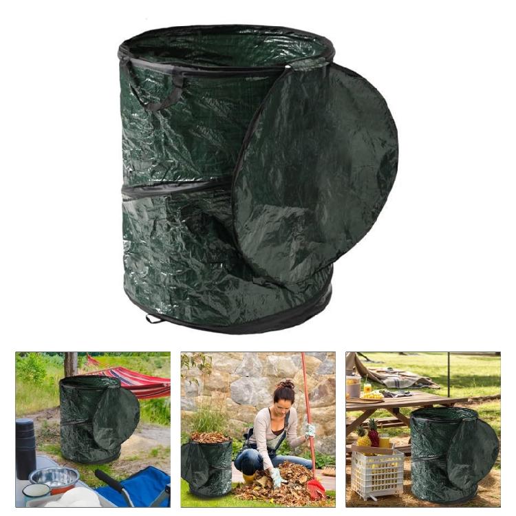Reusable Folding Outdoor Garbage Can Secure Wildlife Resistant Lid Trash Can for Easy Transport and Storage