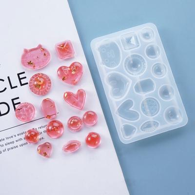 Fai da te Artigianato Artistico Stampo per Colata Orecchini a Bottone Orecchini Fatti a Mano Stampo in Silicone Pendenti per Orecchie Stampo per Resina Epossidica Cristallo UV