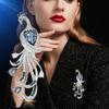 Fashion Exquisite Peacock Rhinestone Brooch For Women Clothing Coat Accessories Gifts