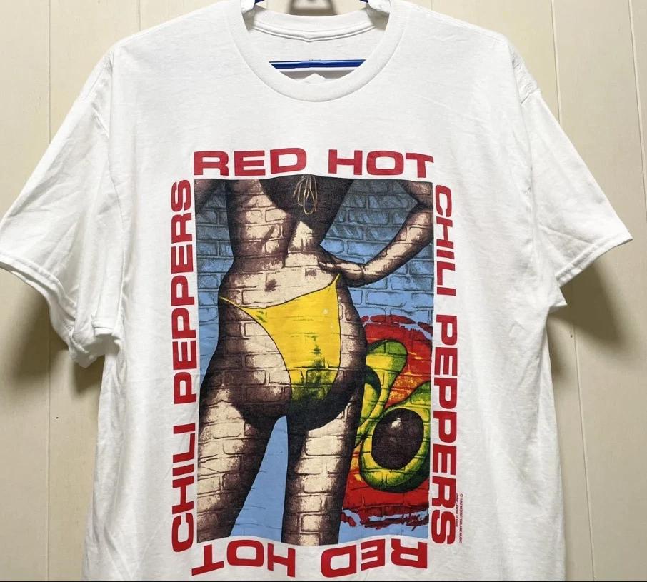 Red Hot Chili Peppers Band Rare White Short Sleeve T shirt 4XL
