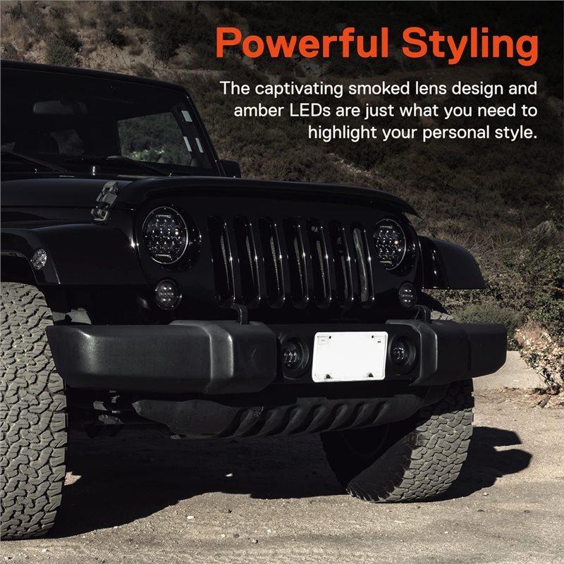 Precise Smoked Lens Turn Signal & Side Marker Lights Kit For Jeep Wrangler JK 2007-2017 LED Blinker Accessories