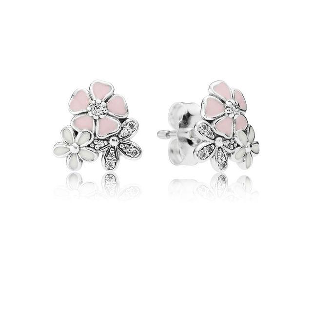 925 Sterling Silber Ohrring 9 Stil Ohrringe Blume Maus Schmetterling Herz Ohrringe Für Frauen Mode Hochzeit Schmuck