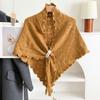 Solid Color Women Scarf Wool Blend Wool Bandana Fashion Triangle Scarf  Autumn Winter