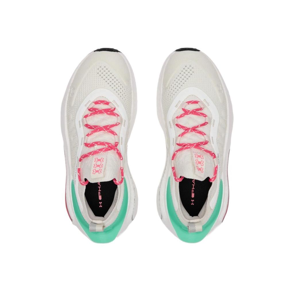 Under Armour HOVR Phantom 4 White Quartz Green Pink Women Sneakers Comet-Green Super-Pink 3027594-114