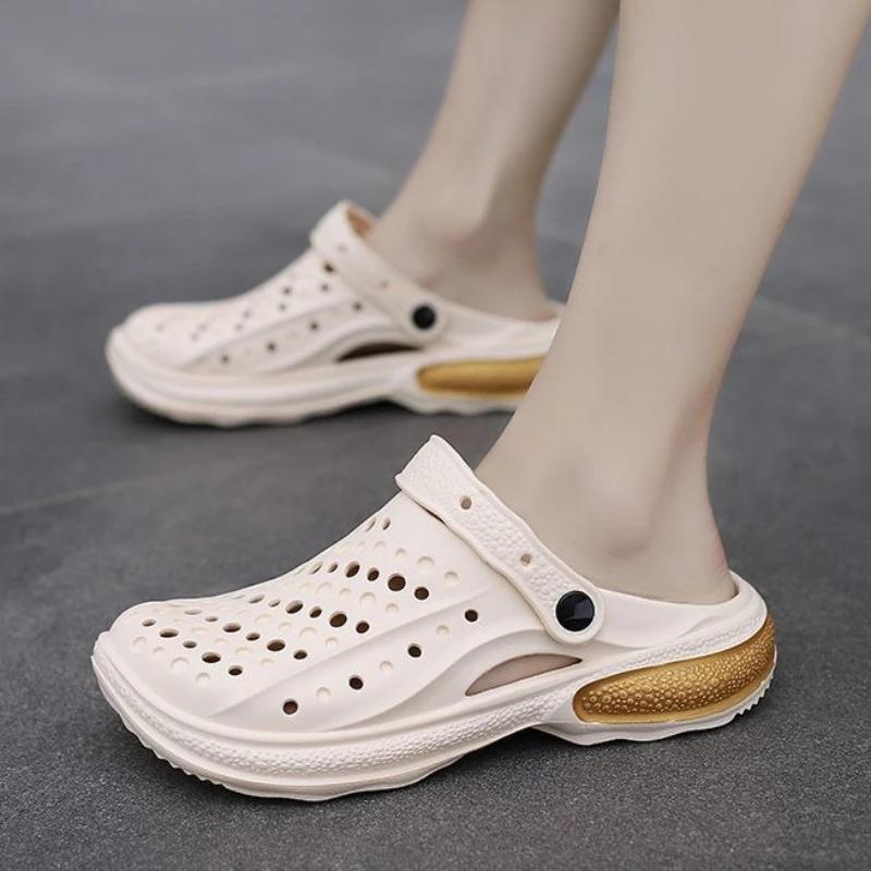 Fashion Slides Outdoor Hole Platform Y2k Comfortable Pvc Men's Shoe 2025 Fashion Cheap Shoes Liquidation Clappers Original Male Slipper