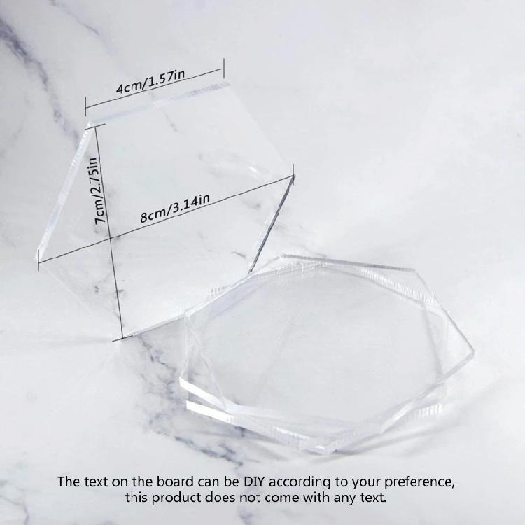 20/50Pcs Clear Acrylics Sheets 3Inch Hexagonal Sheets Hexagonal Acrylics Slices for Drawing Painting Handmade Craft