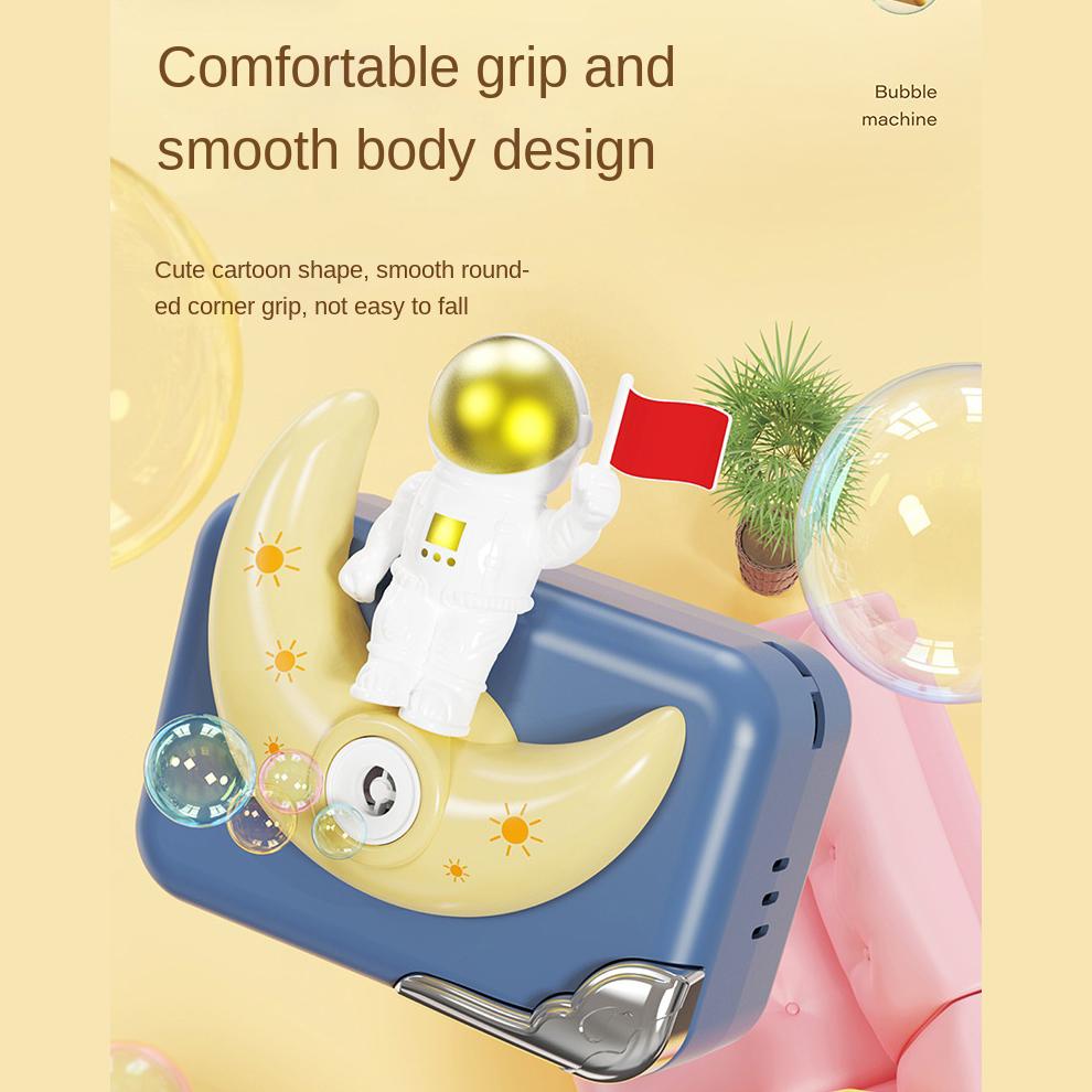 Barn ins Söt tecknad Unicorn Bubble Machine Automatisk Bubble Blåser Astronaut Musik Ljus Bubble Machine Leksak för barn Present