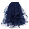 Women's Casual Solid Color Mesh Skirt Latin Dance Skirt Ballet Fish Tail Mid Length  Skirt