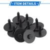 VekAuto 10 Pcs Car Fender Liner Splash Shield Bumper Cover Screw Durable Metal Black