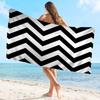 Black and White Pattern Towel Microfiber Beach Towel Absorbent Quick dry Soft Yoga Swimming Resort Mountain Climbing Towel