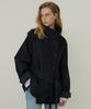 CITYBREEZE High-Neck Belted Half Trench Coat_Dark Navy