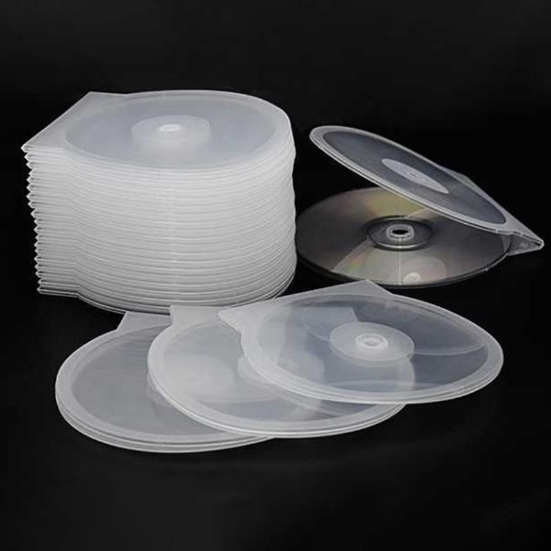 1/3Pcs Transparent Plastic Single Piece Round Disc Case Cd Case Thickened Cd Dvd Disc Box Disc Case Storage Box