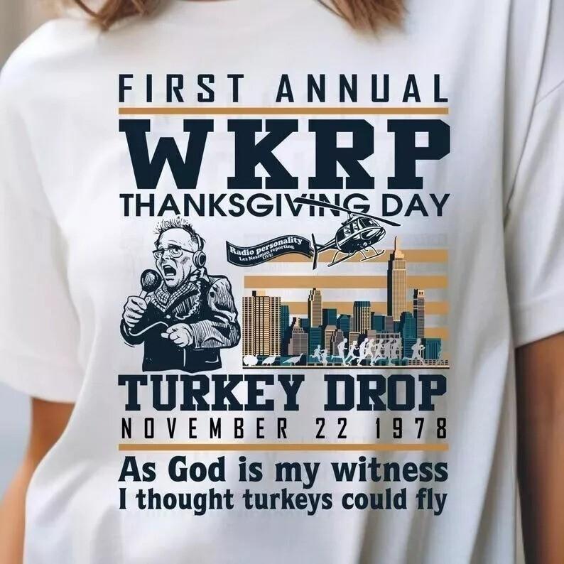 Funny Thanksgiving WKRP Turkey Drop T-Shirt Thanksgiving Day Unisex T-Shirt Unisex T-Shirt XXXXL