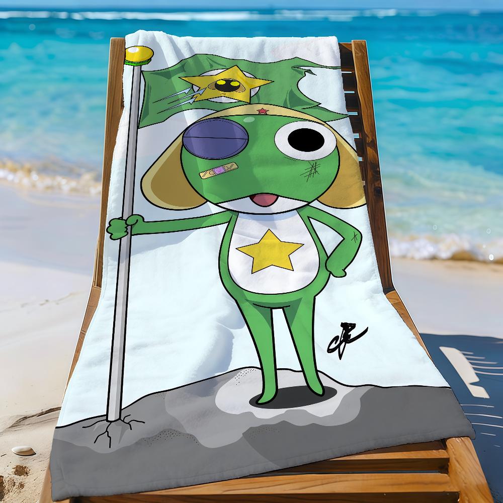 Comic Keroro Towel Beach Shower Bath Travel Lightweight Skin Friendly for Pool Camping Cruise Summer