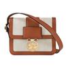 Box-Trot 18 Magnetic Flap Canvas Shoulder Crossbody Bag Small Women Bags Brown White 10174HBX504