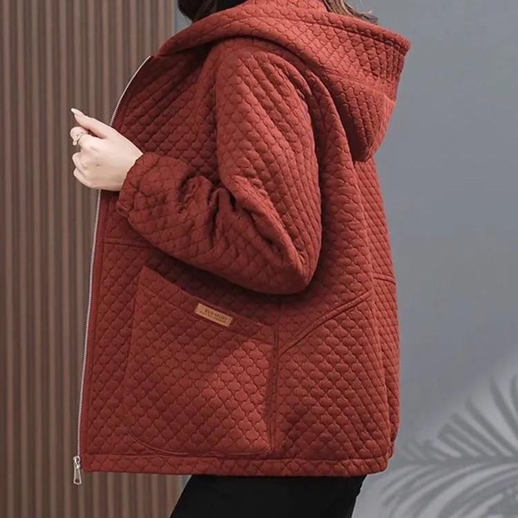 2025 Women's Winter Hooded Cotton Jacket: Stylish & Versatile Maternity Wear for Middle-Aged Temperament