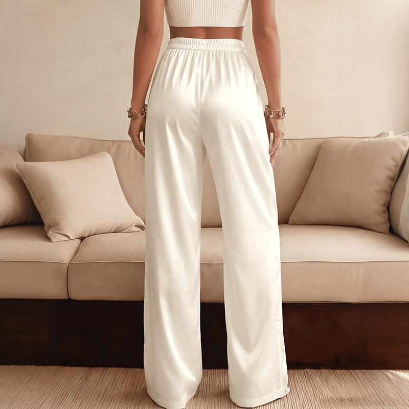TIFICY Damenmode, lässig, einfarbig, bedruckt, hohe Taille, Hosen, Hosen und Caprihosen